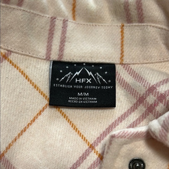 HFX Cozy Plaid Jacket - Pink and Orange Oversized Size Medium - Picture 7 of 7